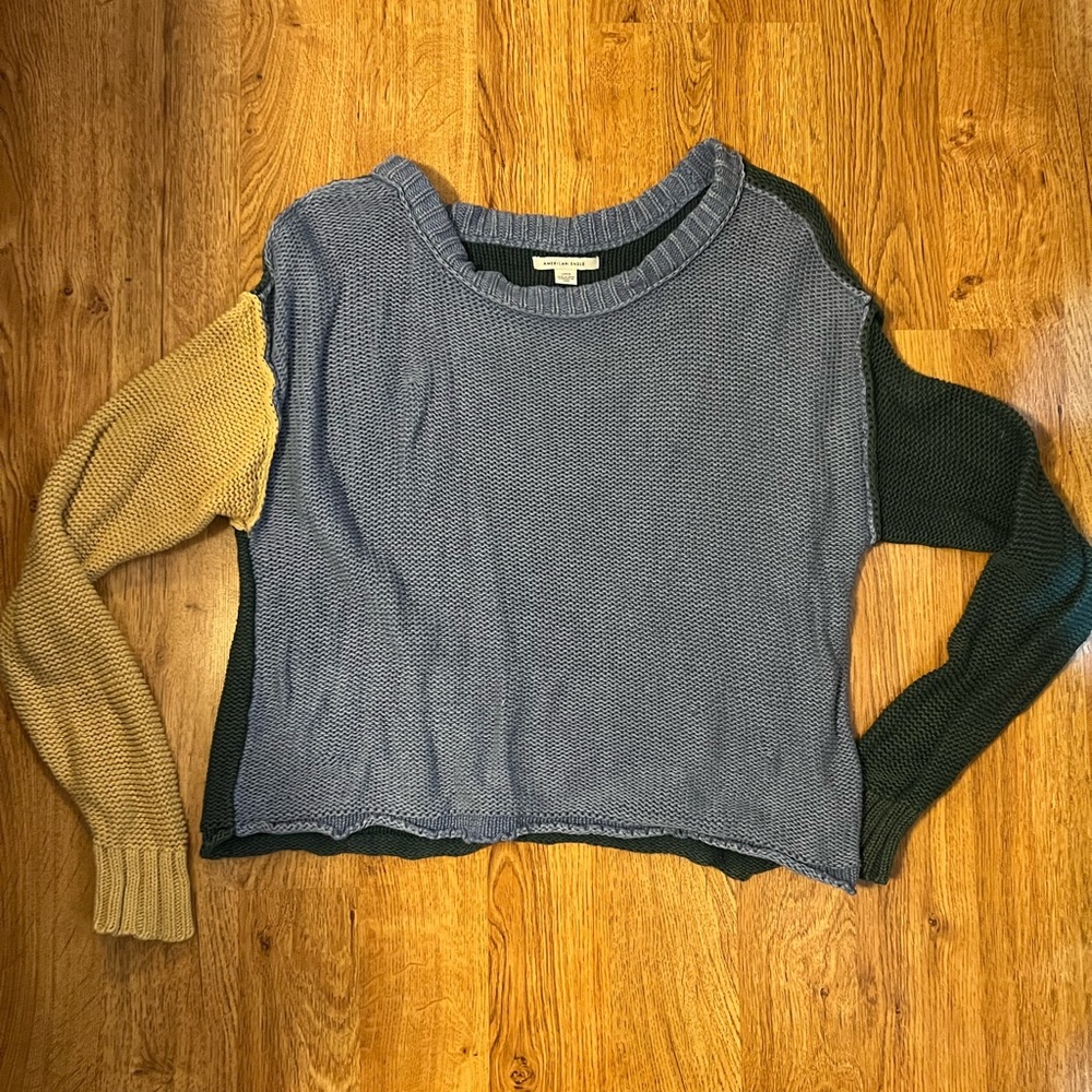 American Eagle, Tri Colored, Sweater, Size Small